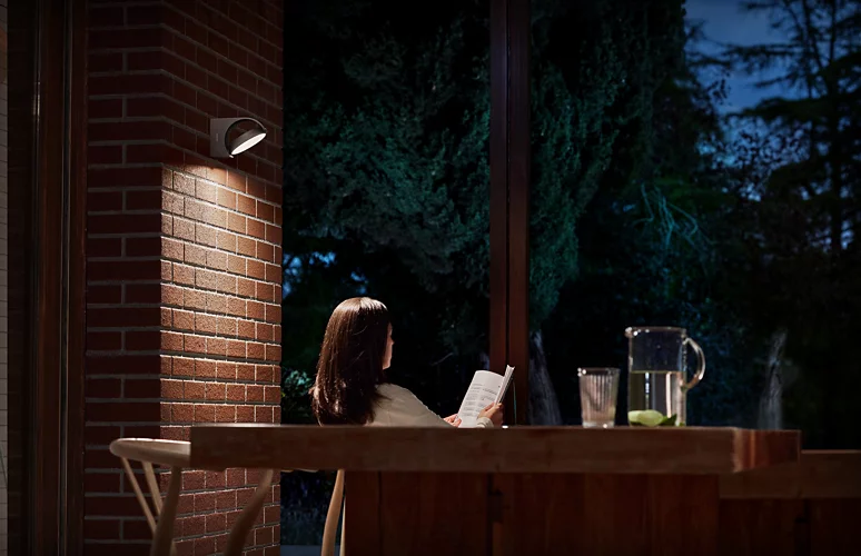 Sieninis LED lauko šviestuvas PHILIPS Mimosa, IP44, 7W, 4000K, 680lm, antracito sp., 11,7x12x17,1 cm - 8