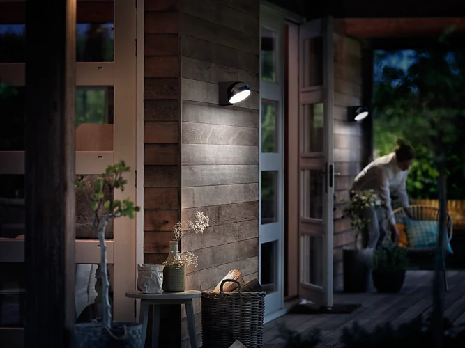 Sieninis LED lauko šviestuvas PHILIPS Mimosa, IP44, 7W, 4000K, 680lm, antracito sp., 11,7x12x17,1 cm - 7