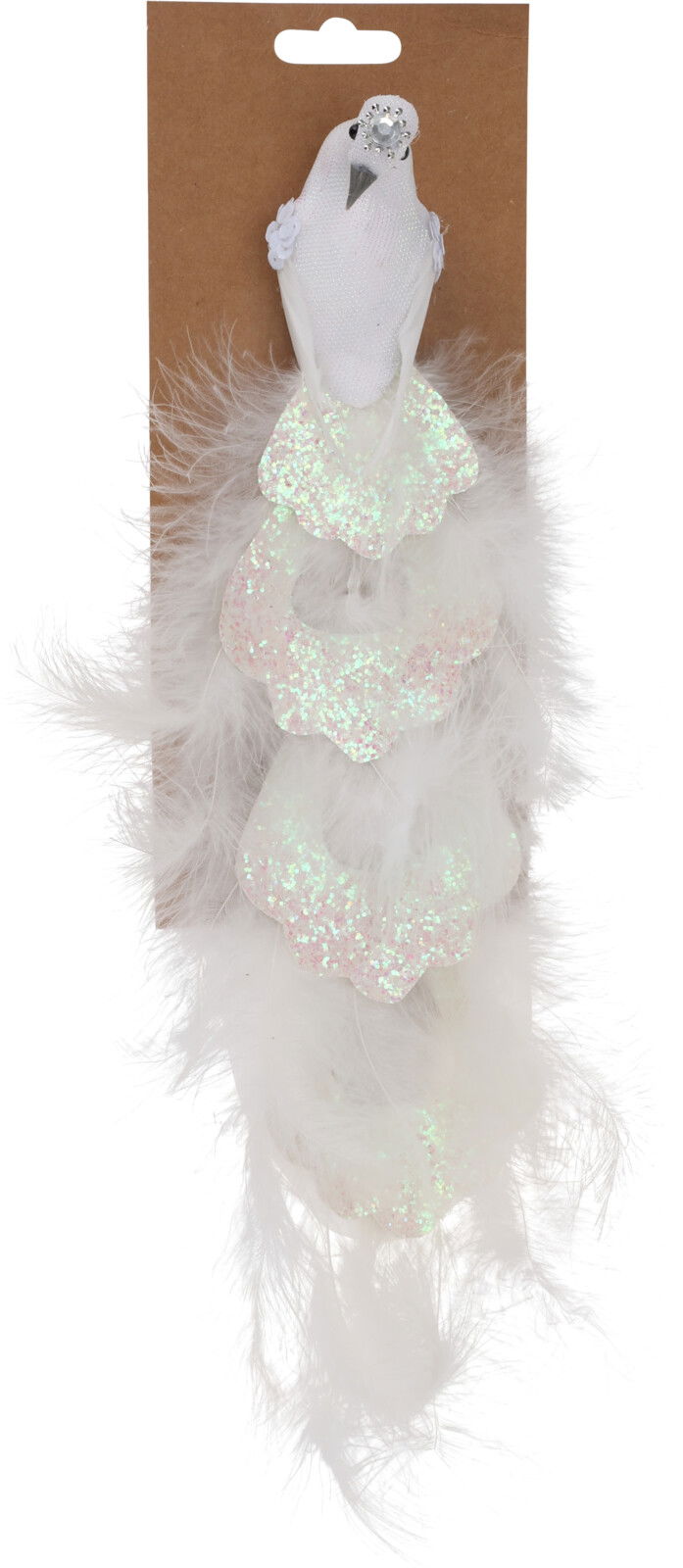 Įsegama kalėdinė dekoracija PEACOCK, violetinės spalvos, 2 rūšys, 34 cm, 1 vnt - 3