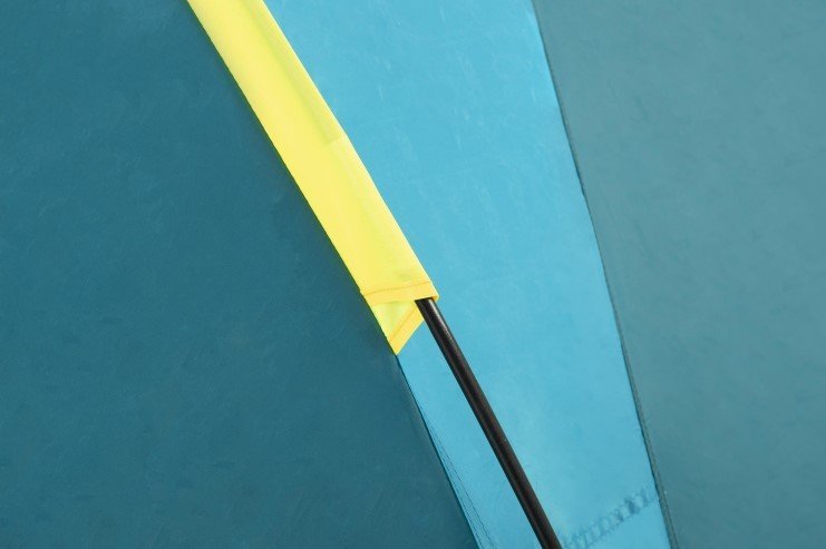 Keturvietė palapinė, mėlynos spalvos (2.10m+1.00m)x2.40mx1.30m - 5