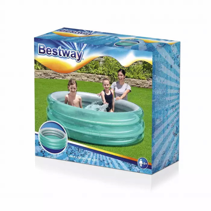 Vaikiškas baseinas Bestway Big Metallic 3-Ring Pool Φ67" x H21"/Φ1.70m x H53cm - 3