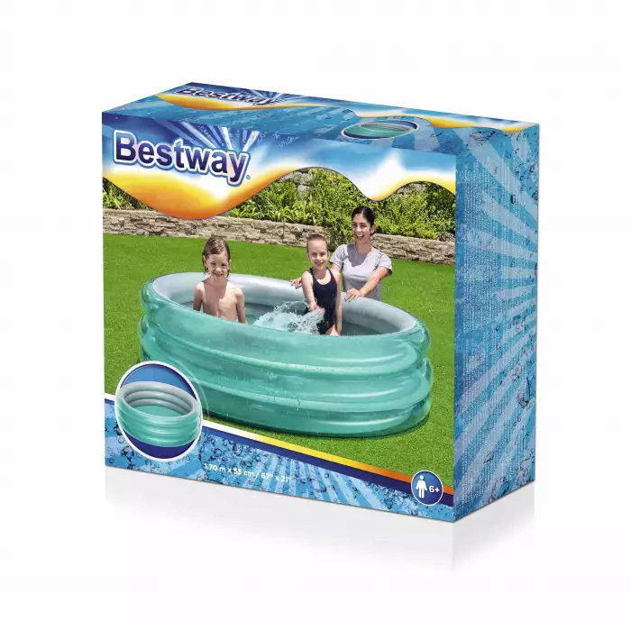 Vaikiškas baseinas Bestway Big Metallic 3-Ring Pool Φ67" x H21"/Φ1.70m x H53cm - 3