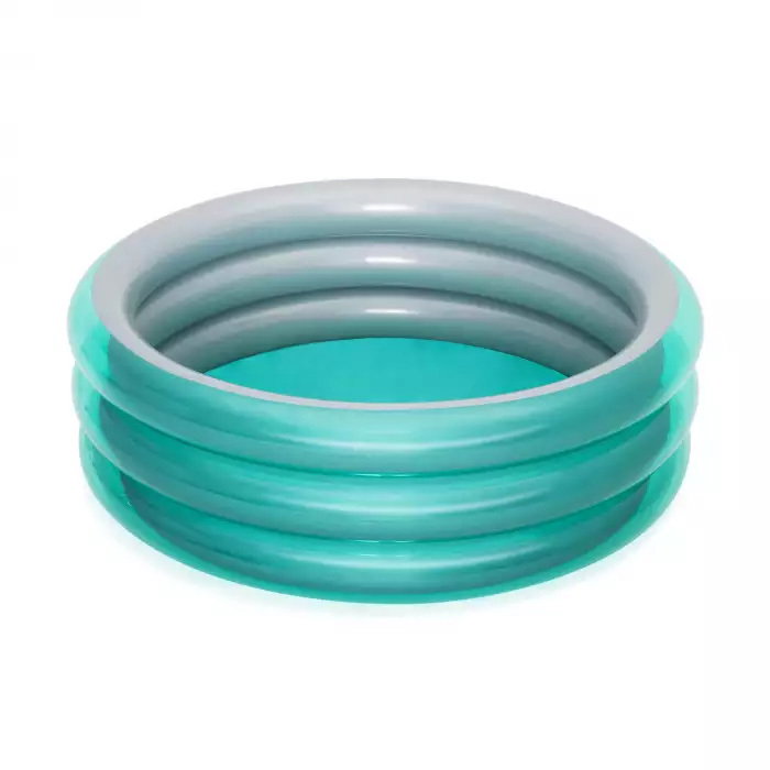 Vaikiškas baseinas Bestway Big Metallic 3-Ring Pool Φ67" x H21"/Φ1.70m x H53cm-0
