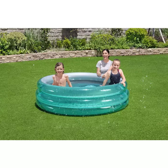 Vaikiškas baseinas Bestway Big Metallic 3-Ring Pool Φ67" x H21"/Φ1.70m x H53cm-1