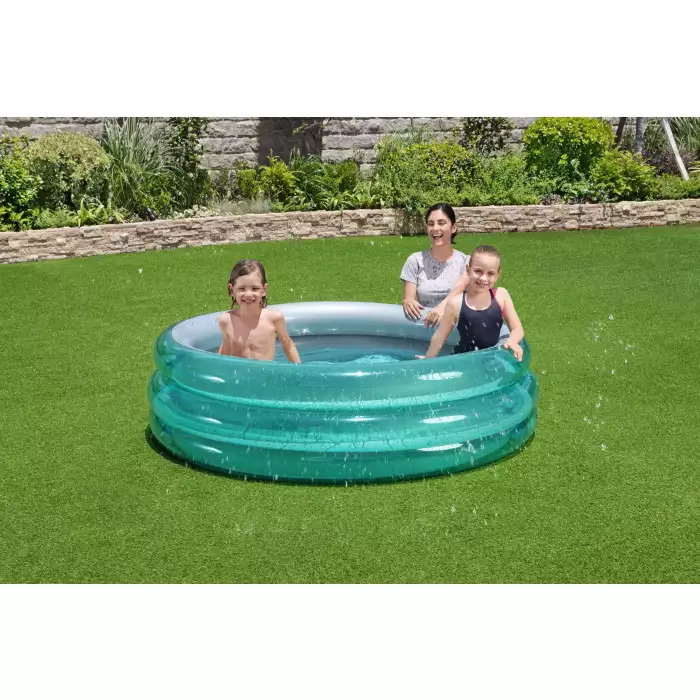 Vaikiškas baseinas Bestway Big Metallic 3-Ring Pool Φ67" x H21"/Φ1.70m x H53cm-1