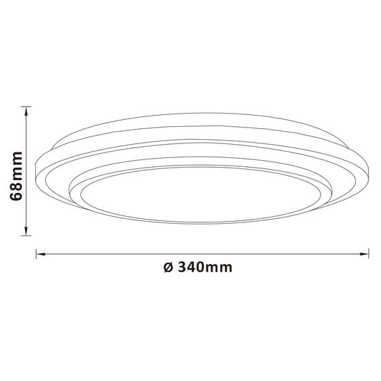 Lubinis LED šviestuvas BRILLIANT LUCIANO, 24W, 3000K, 2400 lm, Ø34 x 7 cm - 5