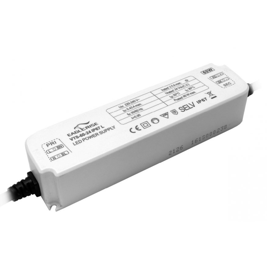 LED transformatorius EUROLIGHT, IP67, 100W, įėjimas AC 220-240V, išėjimas DC24 V-0