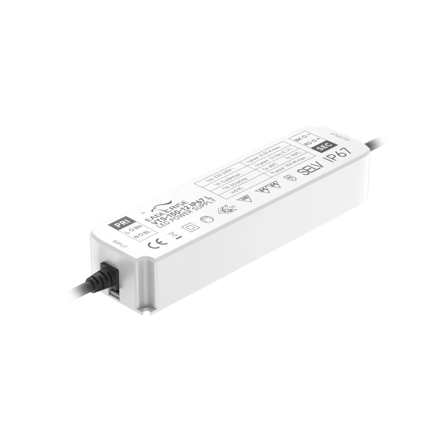 LED transformatorius EUROLIGHT, IP67, 100W, įėjimas AC 220-240V, išėjimas DC24 V-1