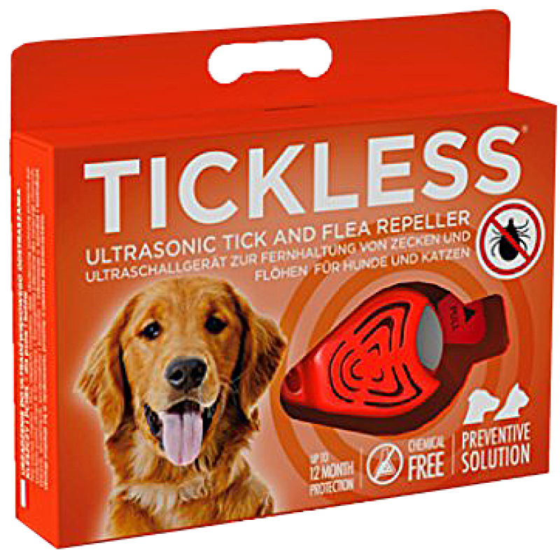 Ultragarsinis pakabukas TickLess nuo erkių ir blusų šunims ir katėms, oranžinė
