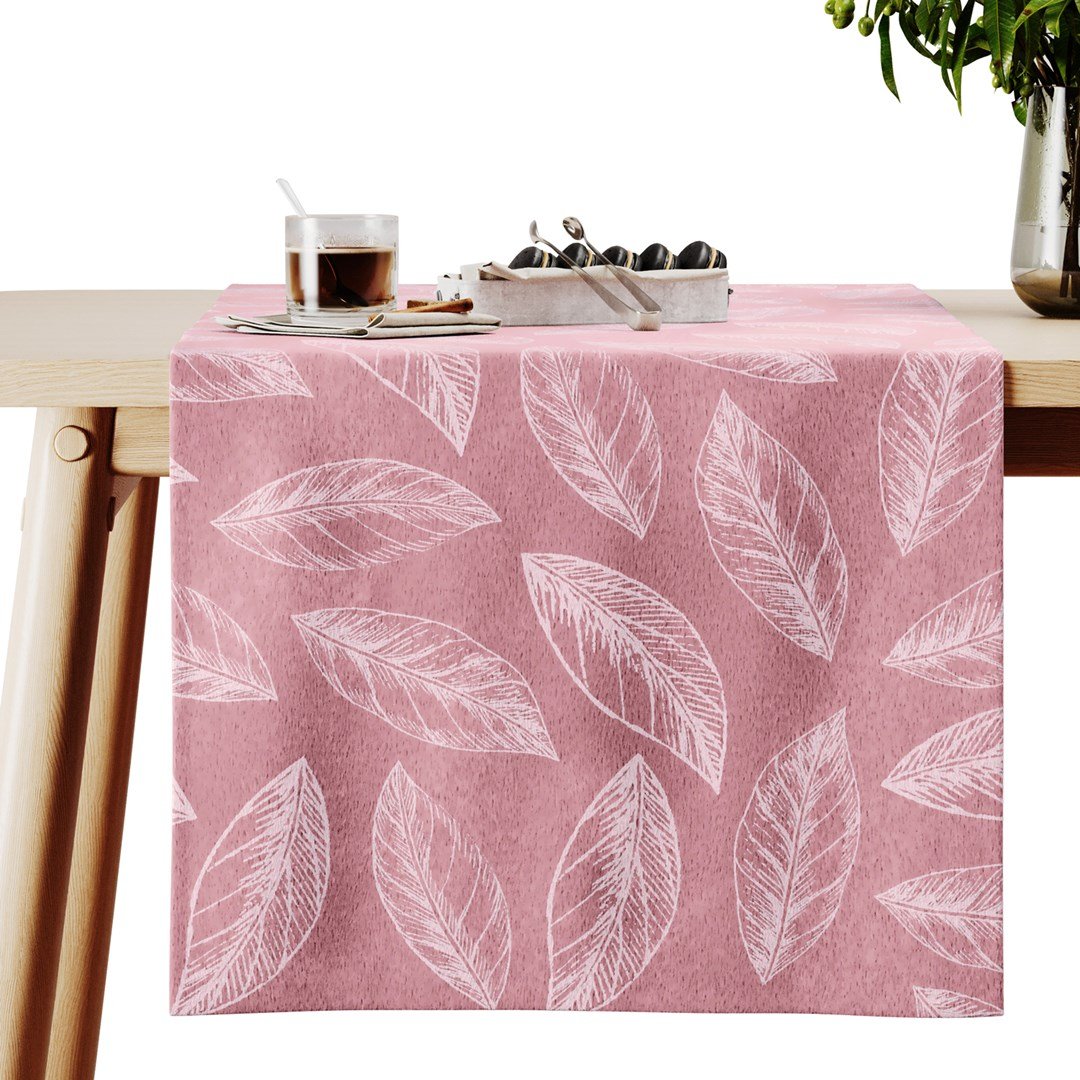 Tablecloth CALM color pink printed theme vegetable style classic 40x140 ameliahome - 2