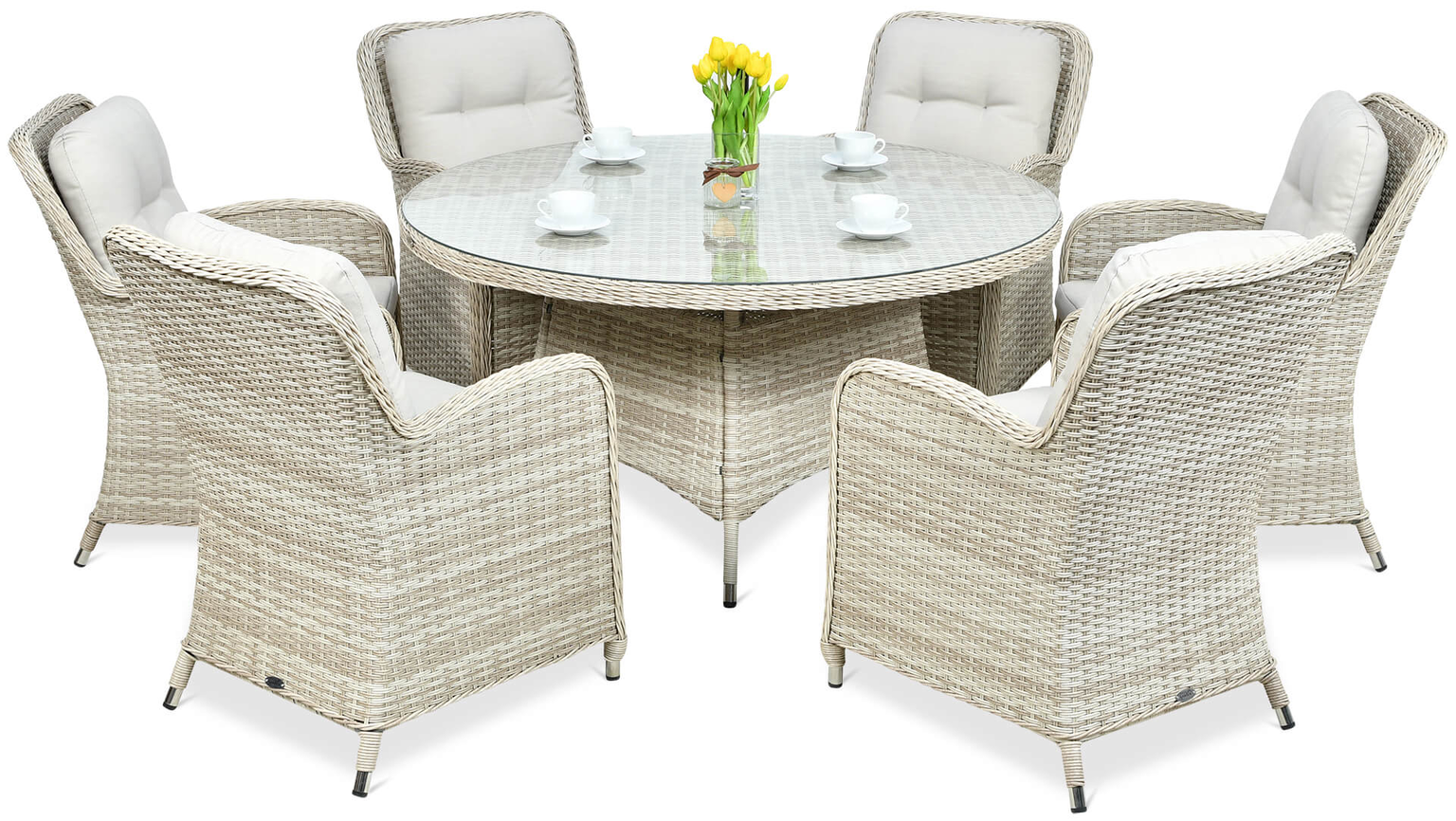 Lauko baldų komplektas BARCELONA 6/140, Beige - 2
