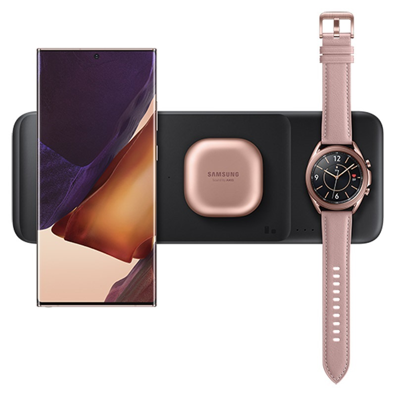 Belaidis įkroviklis Samsung Wireless Charger Trio, USB Type C, juoda - 4