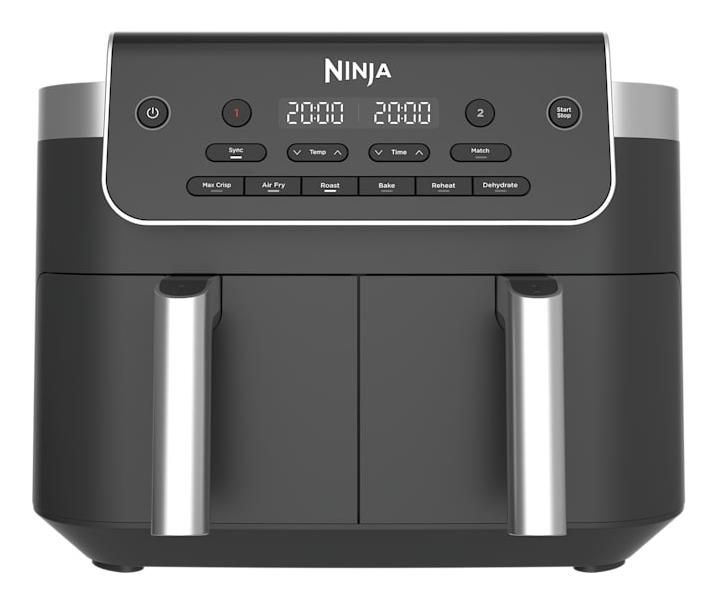 Karšto oro gruzdintuvė NINJA DualZone DZ801EU, 2 x 3,8 l, 2470 W, pilkos sp.