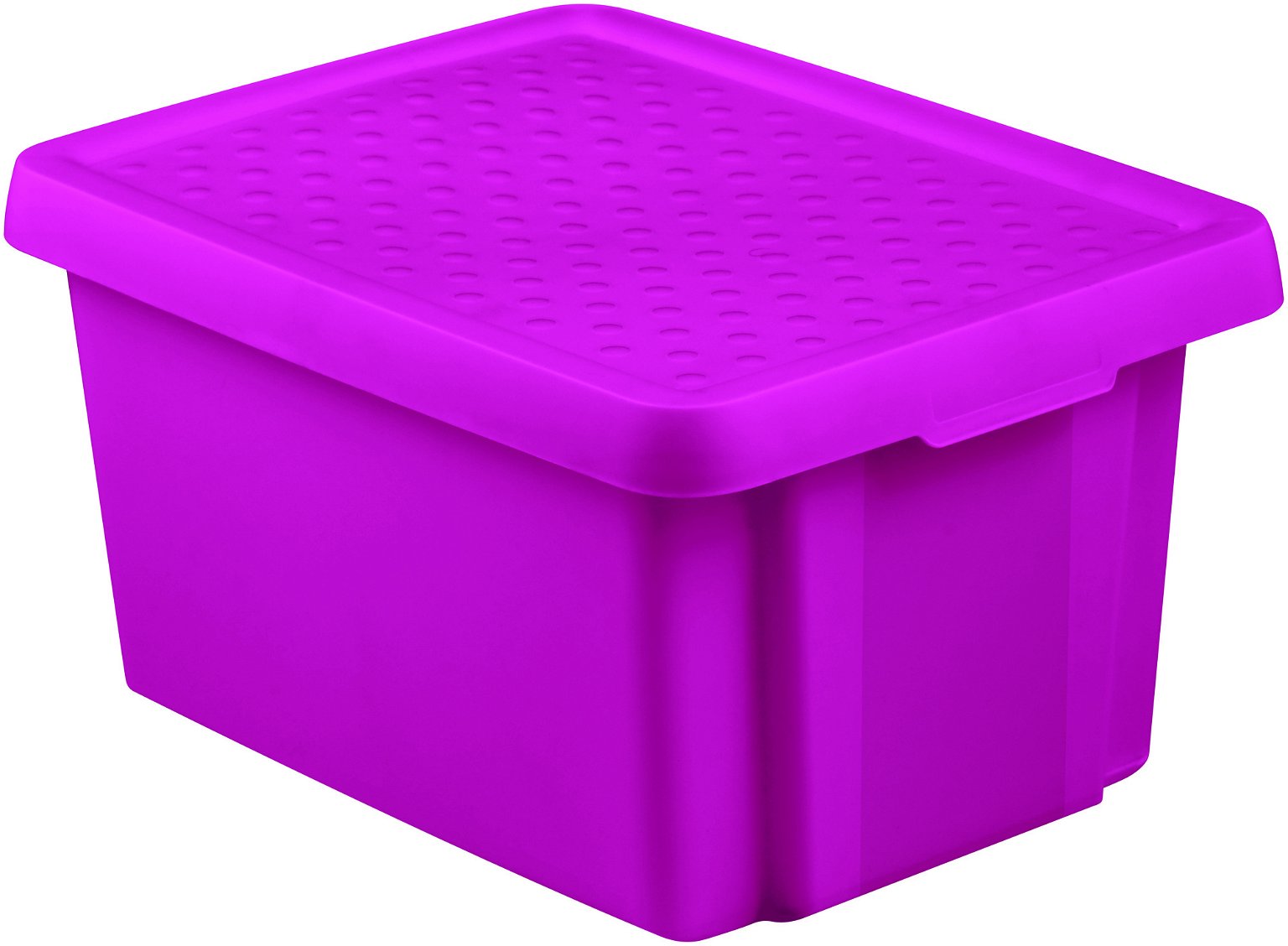 Daiktų saugojimo dėžė su dangčiu CURVER ESSENTIALS, rožinės spalvos, h21 x 39 x 30 cm, 16 L