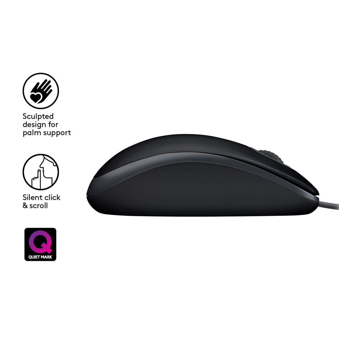 Kompiuterio pelė Logitech B110 Silent, juoda - 5