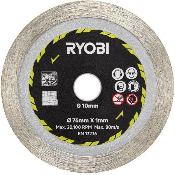 Pjovimo diskų rinkinys RYOBI RAKCOT03, 76 x 10 mm, metalui, plytelėms, plastikui, 3 vnt. - 4