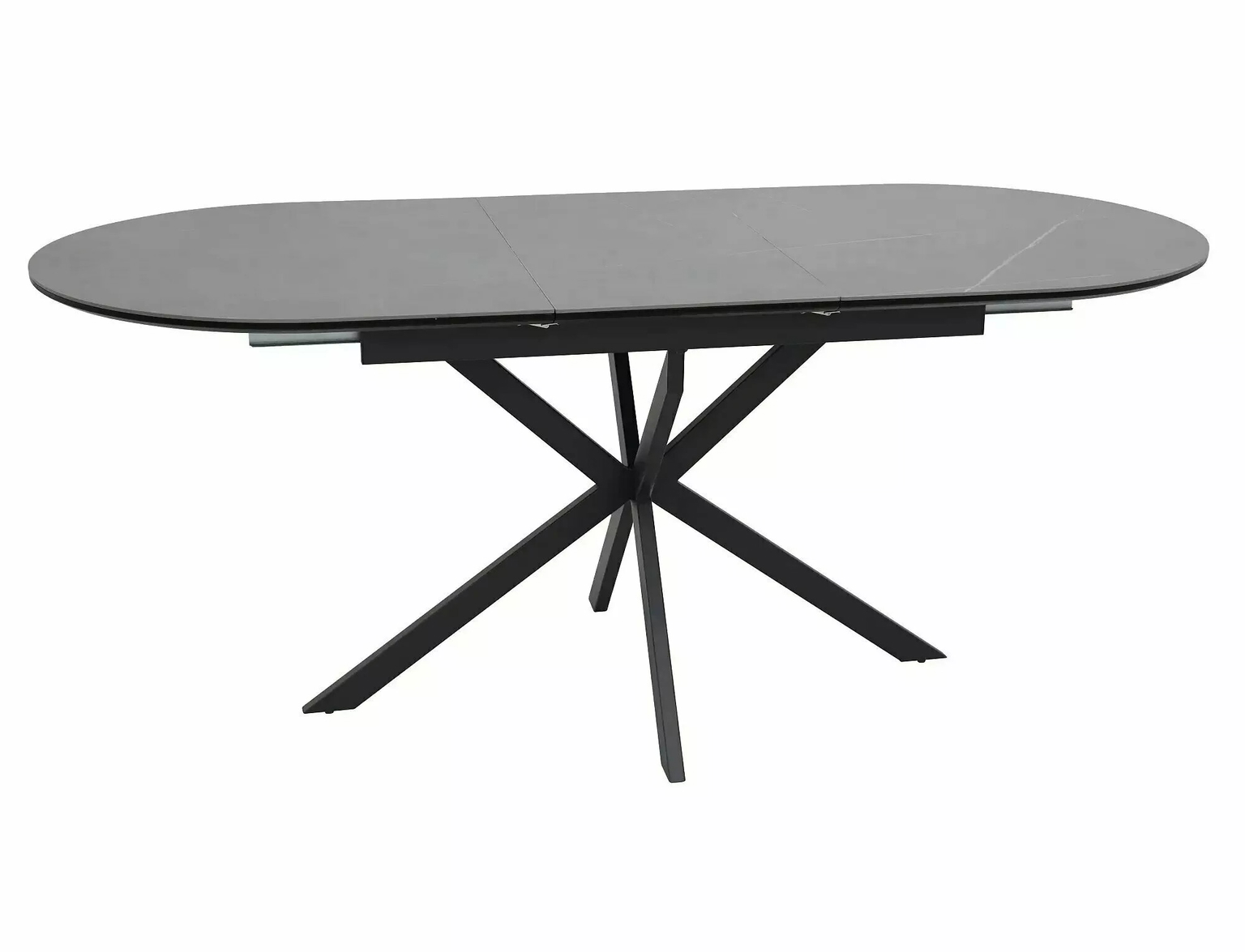 Valgomojo stalas Gaston Ceramic 140, 140 x 80 cm, pilka-0