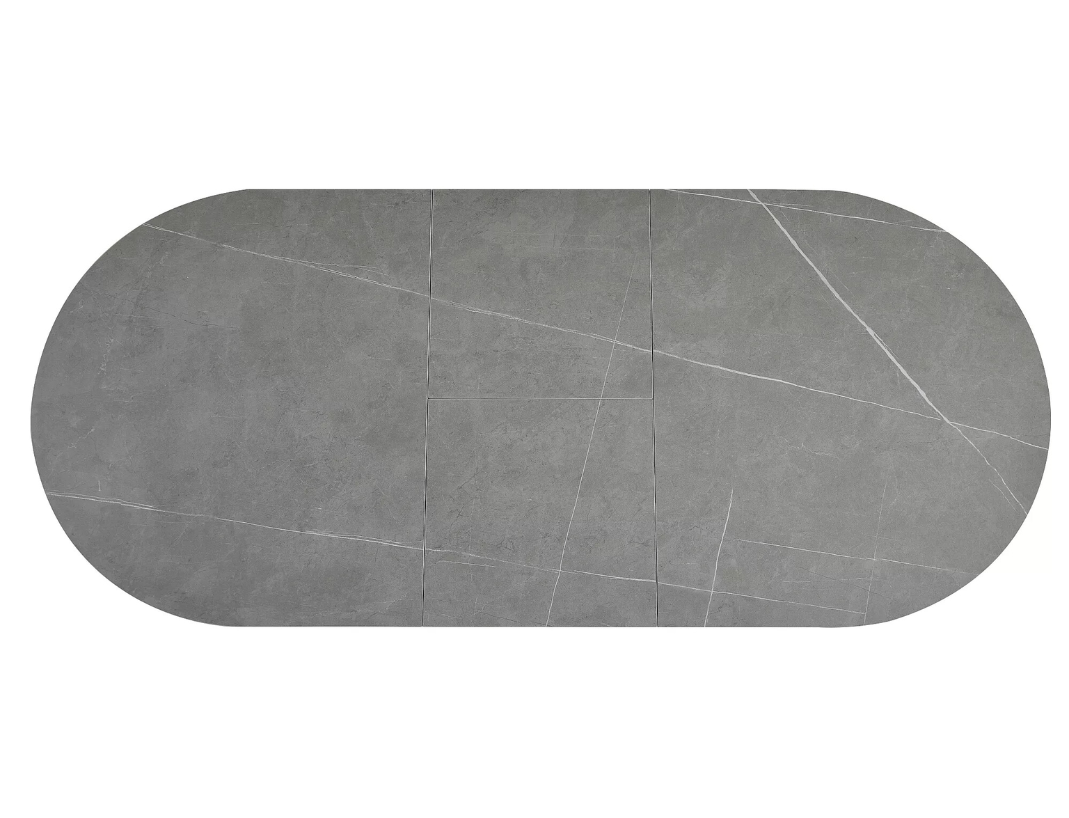 Valgomojo stalas Gaston Ceramic 140, 140 x 80 cm, pilka-1