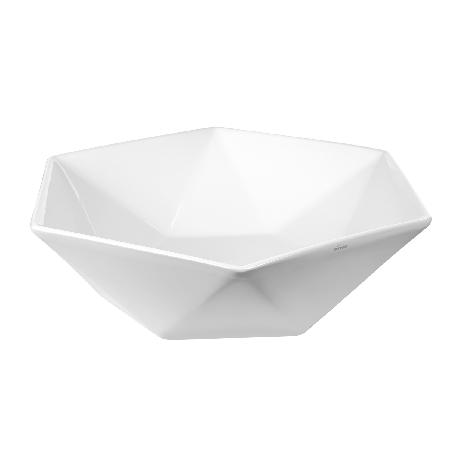 Vonios praustuvas Invena Naksos, keramika, 53.5 cm x 46.5 cm x 14.5 cm, balta - 3