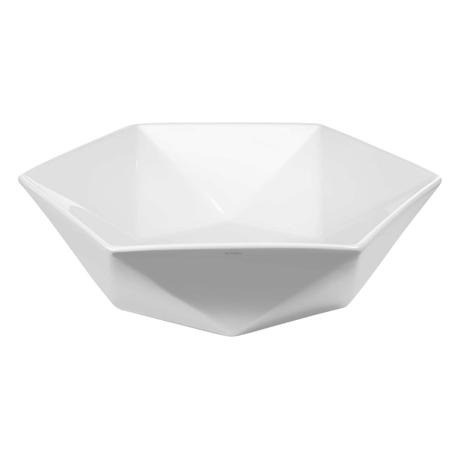 Vonios praustuvas Invena Naksos, keramika, 53.5 cm x 46.5 cm x 14.5 cm, balta - 4