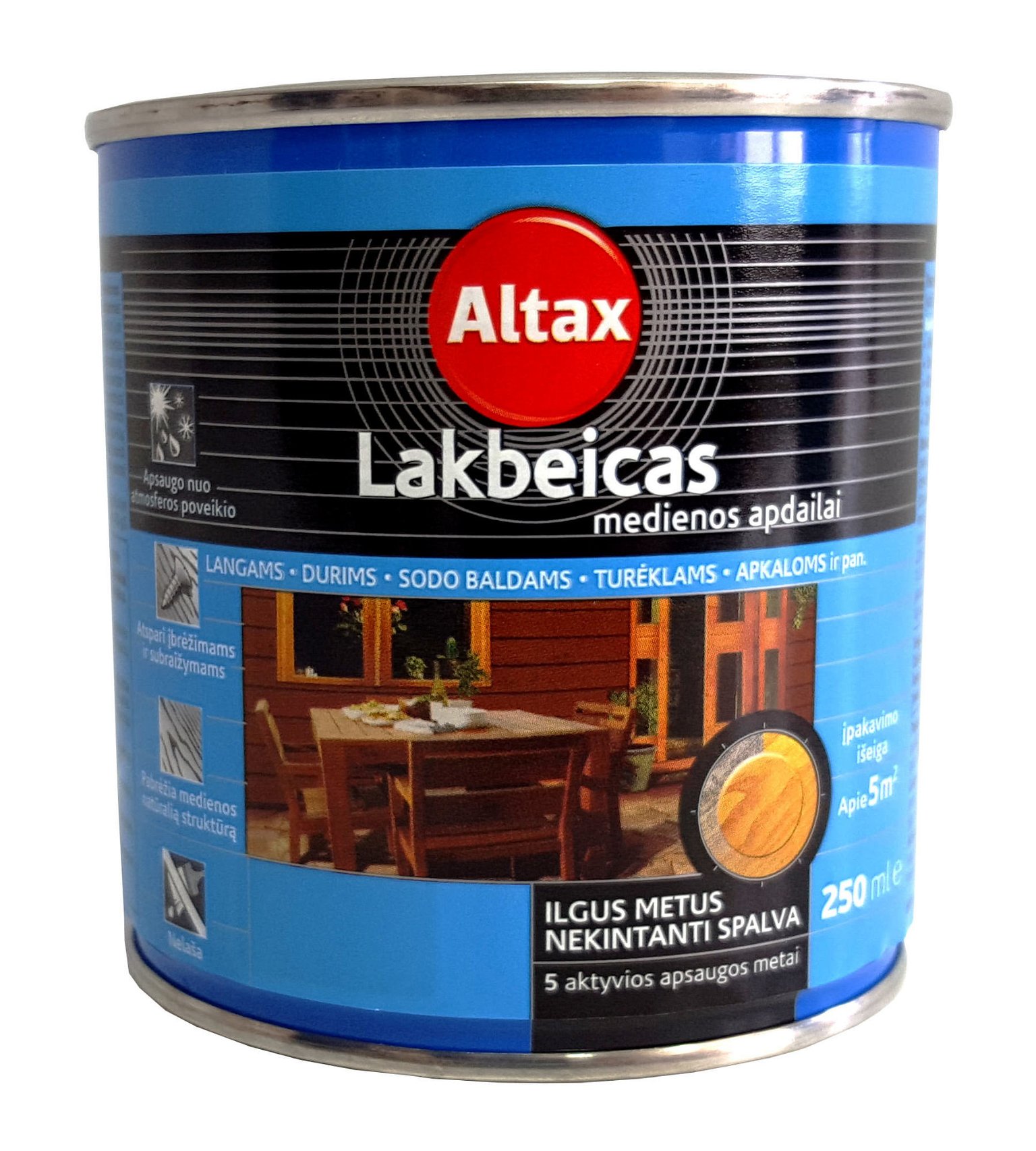 Lakas su beicu ALTAX, raudonmedžio sp., 250 ml