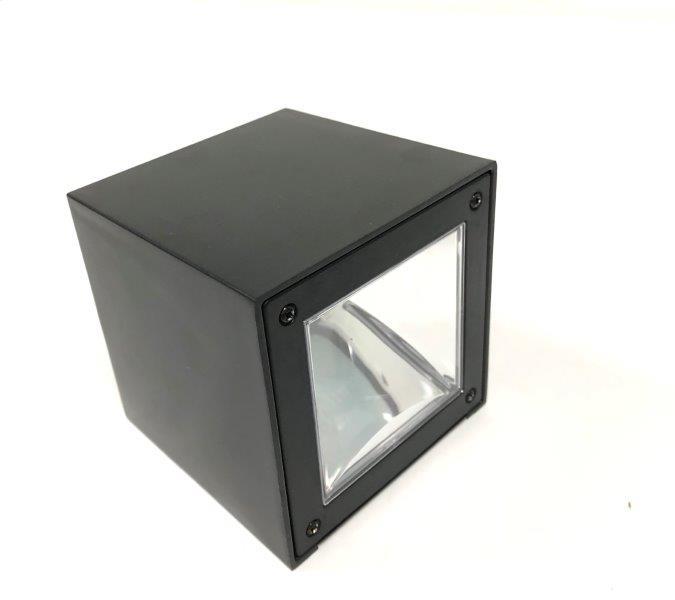 Sieninis LED lauko šviestuvas CUBE, įkraunamas saulės energija, 0.9 W-1