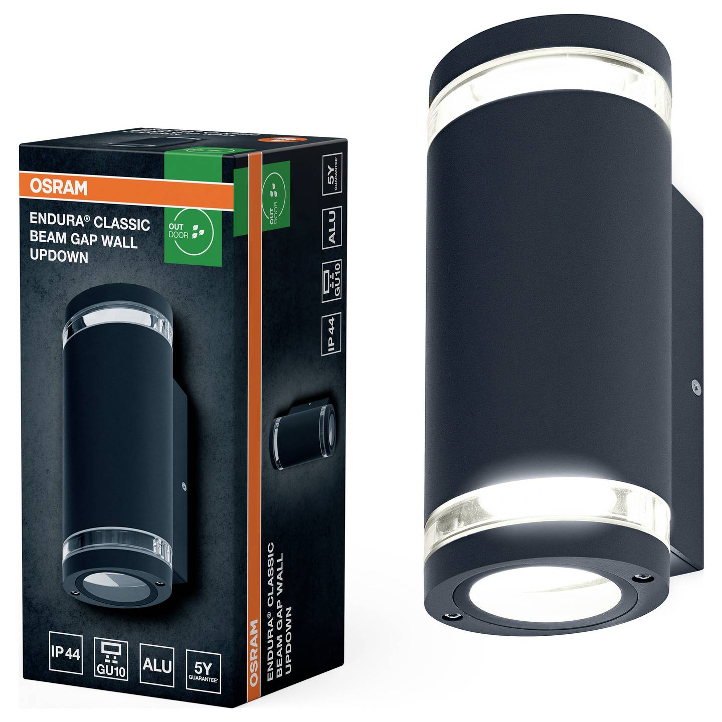 Sieninis lauko šviestuvas OSRAM ENDURA CLASSIC BEAM GAP, IP44, 2xGU10, max 2x35W, h23,3cm-1