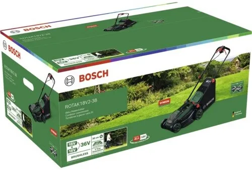 Akumuliatorinė vejapjovė BOSCH Rotak 18V2-38, 2 x 18 V, 2 x 4,0 Ah Li-ion, 38 cm, 40 l - 3
