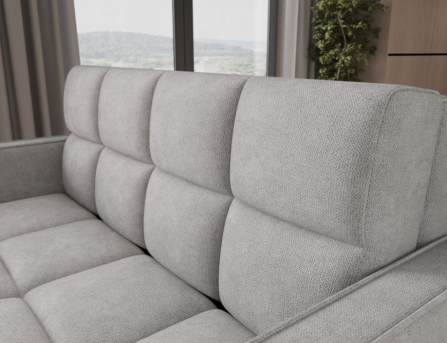Sofa-lova Deverio, pilka sp., 154 x 103 cm x 83 cm - 8