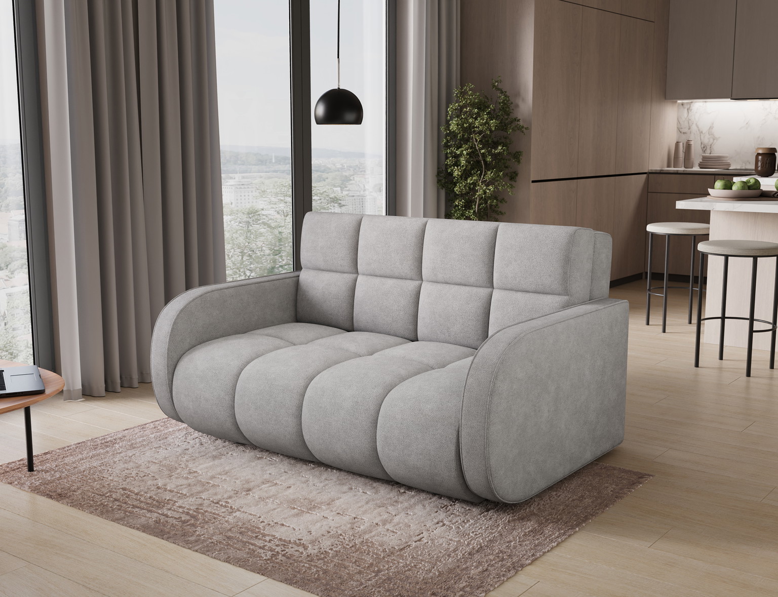 Sofa-lova Deverio, pilka sp., 154 x 103 cm x 83 cm - 4