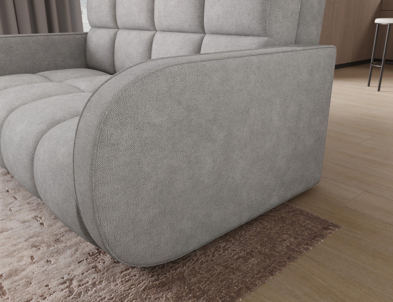 Sofa-lova Deverio, pilka sp., 154 x 103 cm x 83 cm - 7