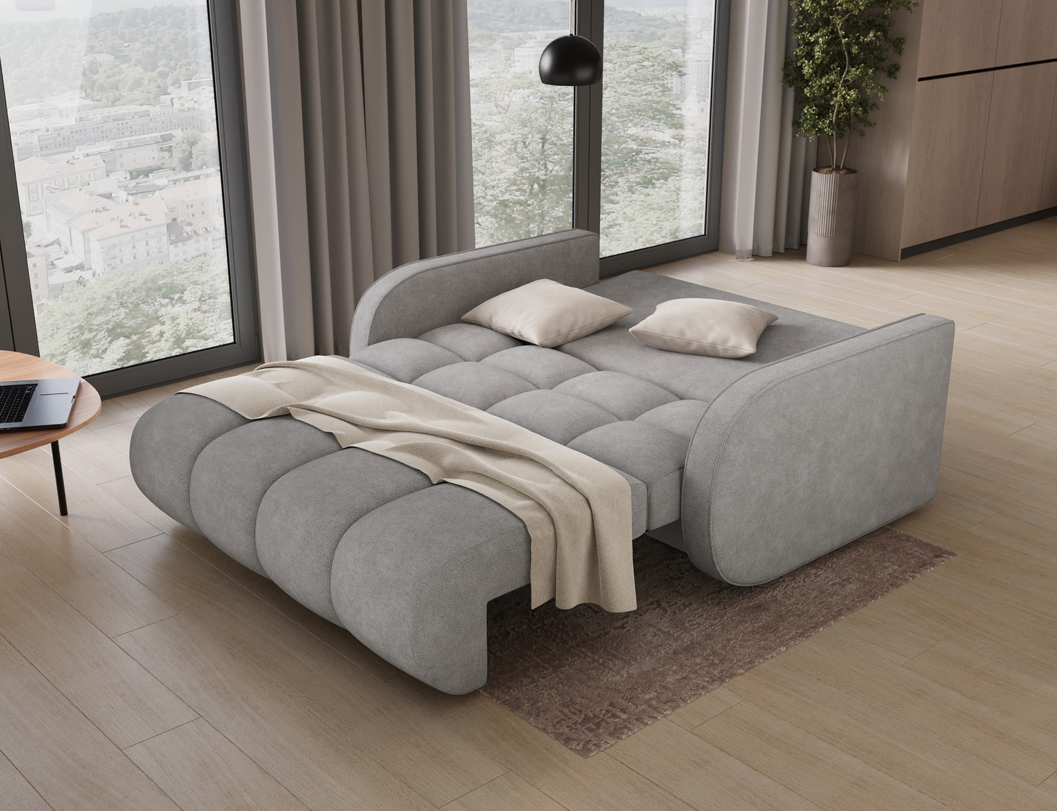 Sofa-lova Deverio, pilka sp., 154 x 103 cm x 83 cm - 5