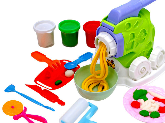 Plastikinės masės rinkinys su formelėmis - 8