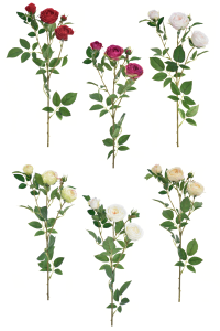 Dirbtinių gėlių puokštė CHRYSANTHEMUM, įvairių sp., 65 cm