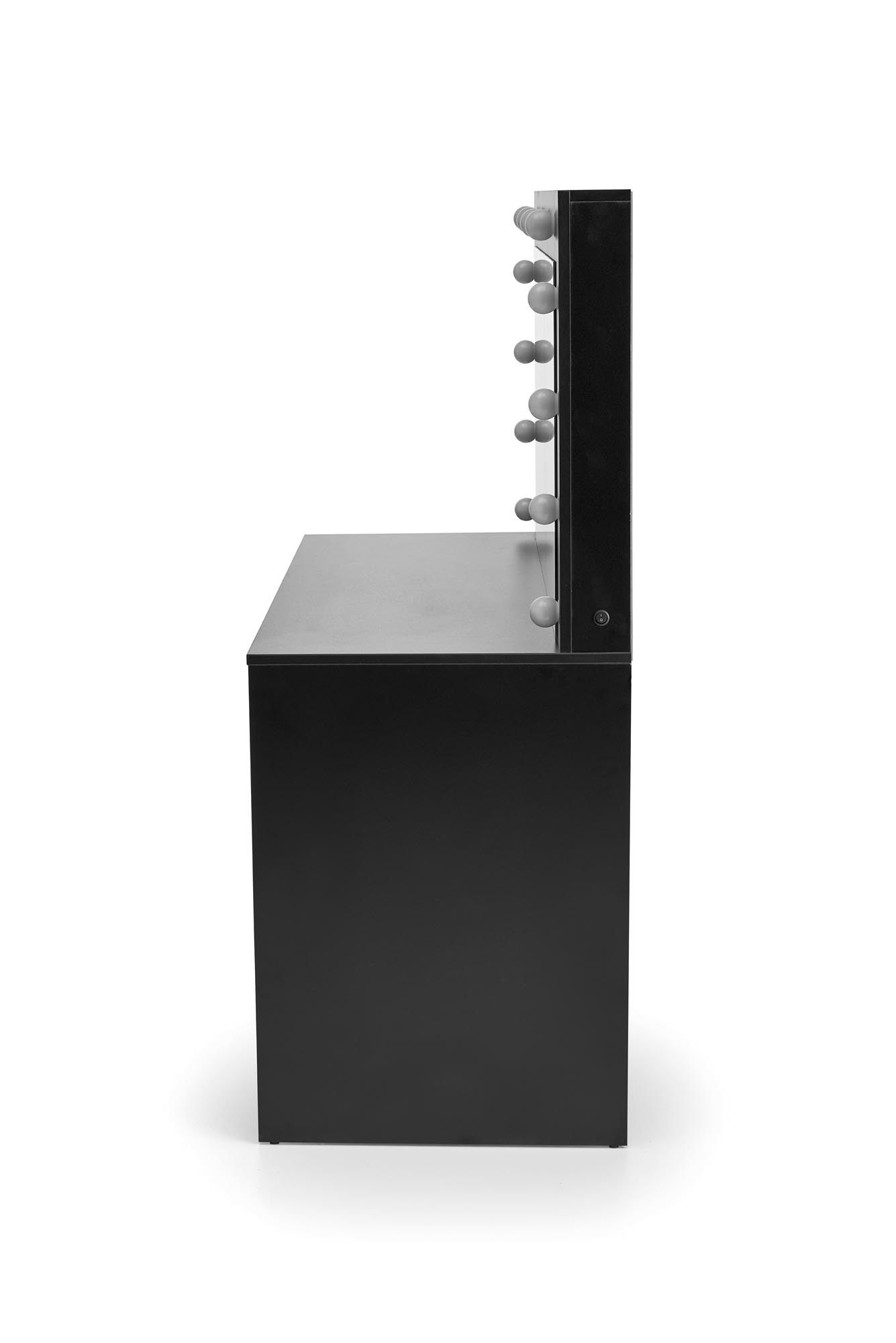 Kosmetinis staliukas HOLLYWOOD XL su veidrodžiu, juodas - 5