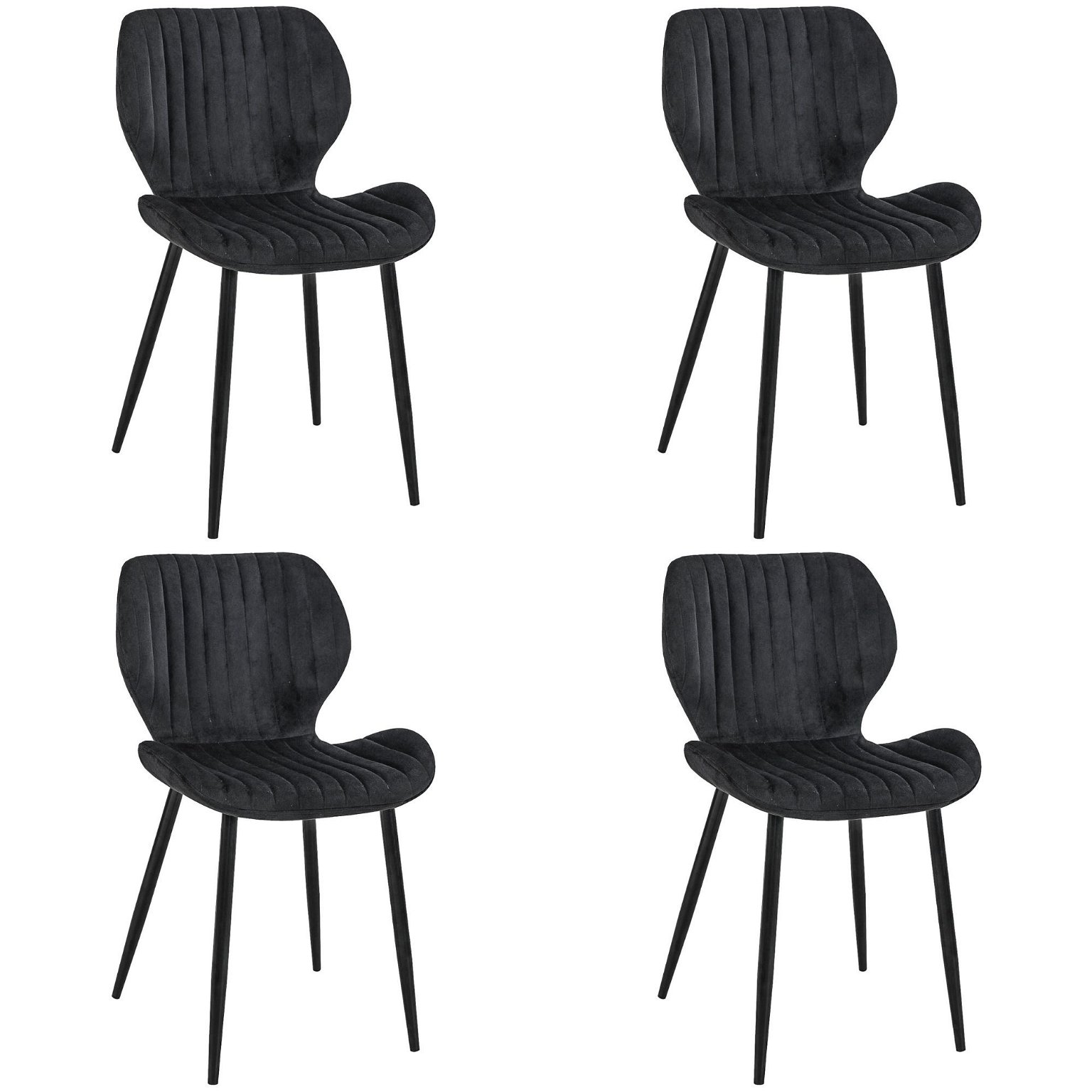 4-ių kėdžių komplektas SJ.17, juoda - 1