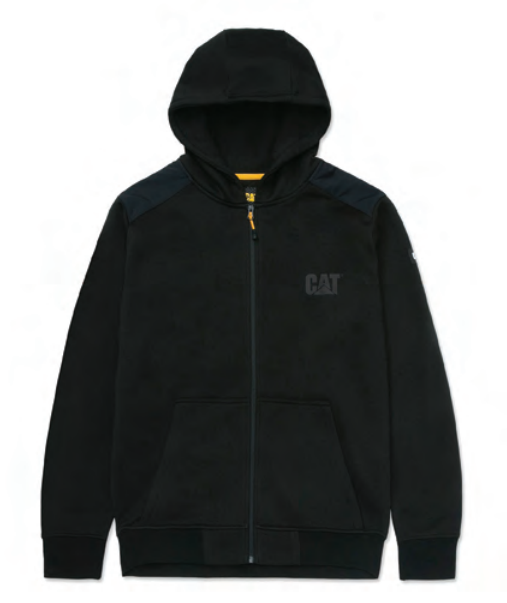Vyriškas  džemperis su užtrauktuku CAT,, juodos sp. 2XL dydis