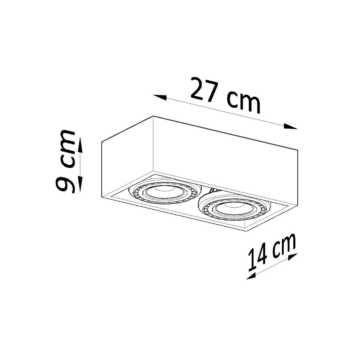 Taškinis šviestuvas SOLLUX QUATRO 2 pilka, 40 W - 4