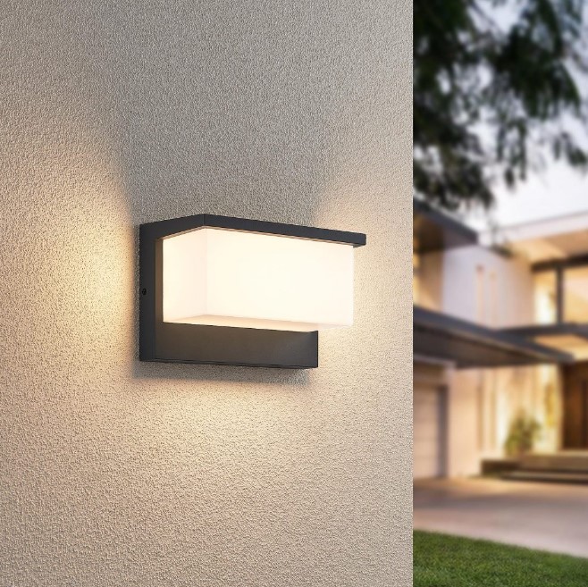 Sieninis LED lauko šviestuvas TRIO Nestos, IP54,13W, 3000 K, 1300 lm, antracito sp, 23 x h15 cm - 3
