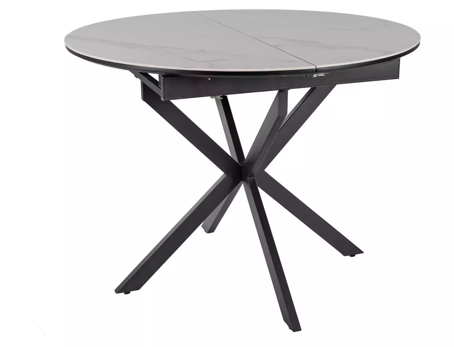Valgomojo stalas Gaston Ceramic 100, 100-135 x 100 cm, balta - 3