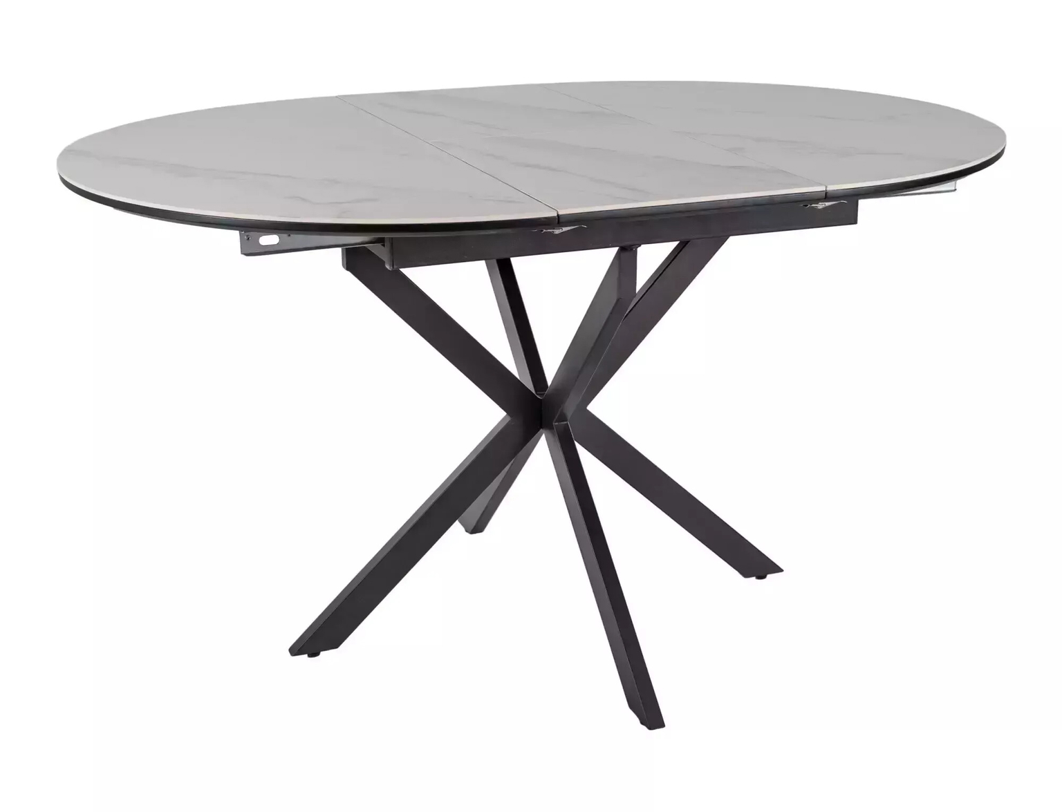 Valgomojo stalas Gaston Ceramic 100, 100-135 x 100 cm, balta - 5