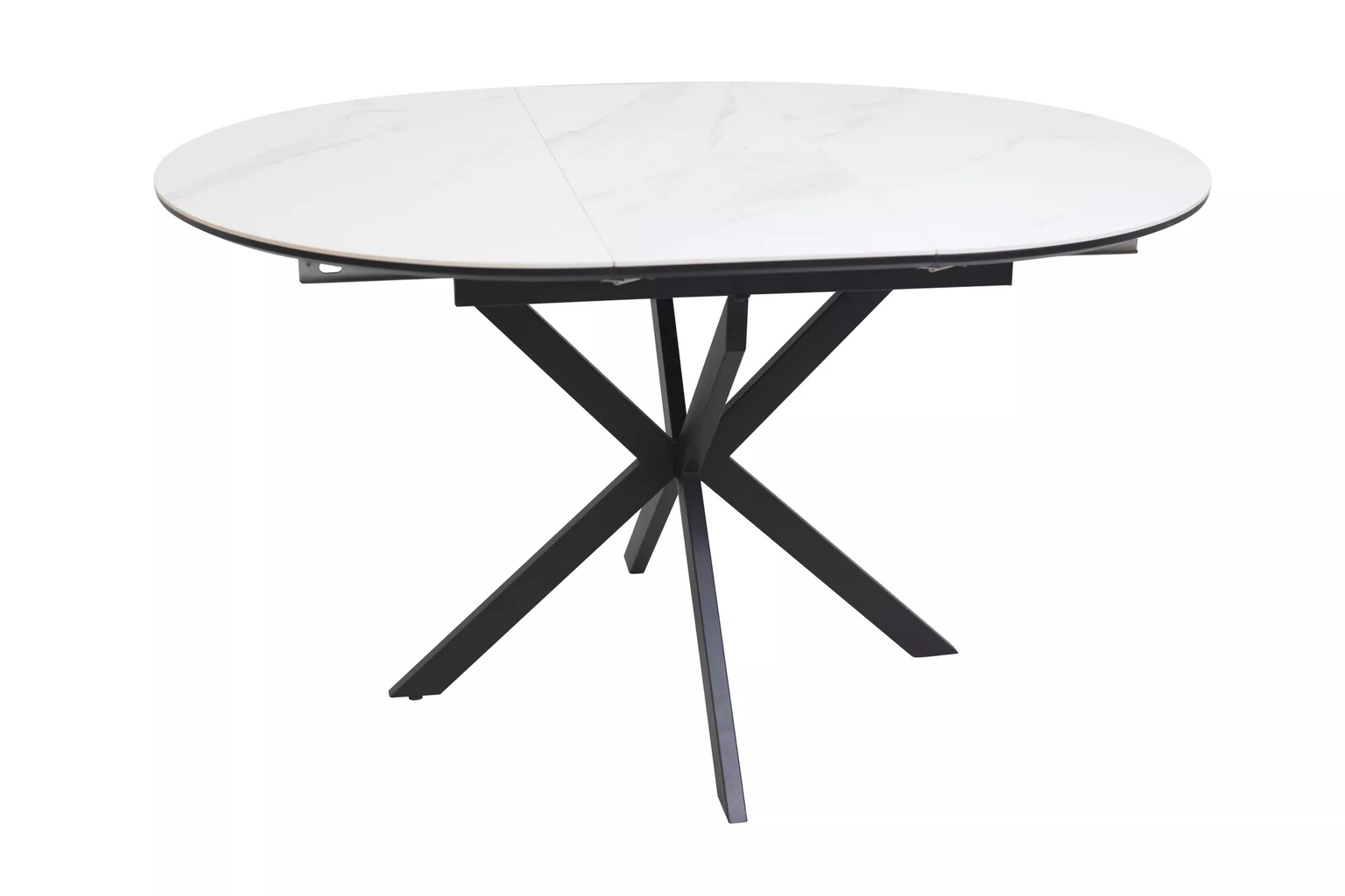 Valgomojo stalas Gaston Ceramic 100, 100-135 x 100 cm, balta-0