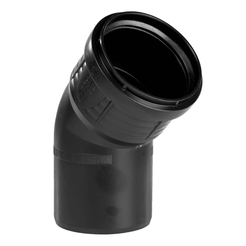 Betriukšmės kanalizacijos alkūnė PIPELIFE Master 3Plus, DN110, 45°-0