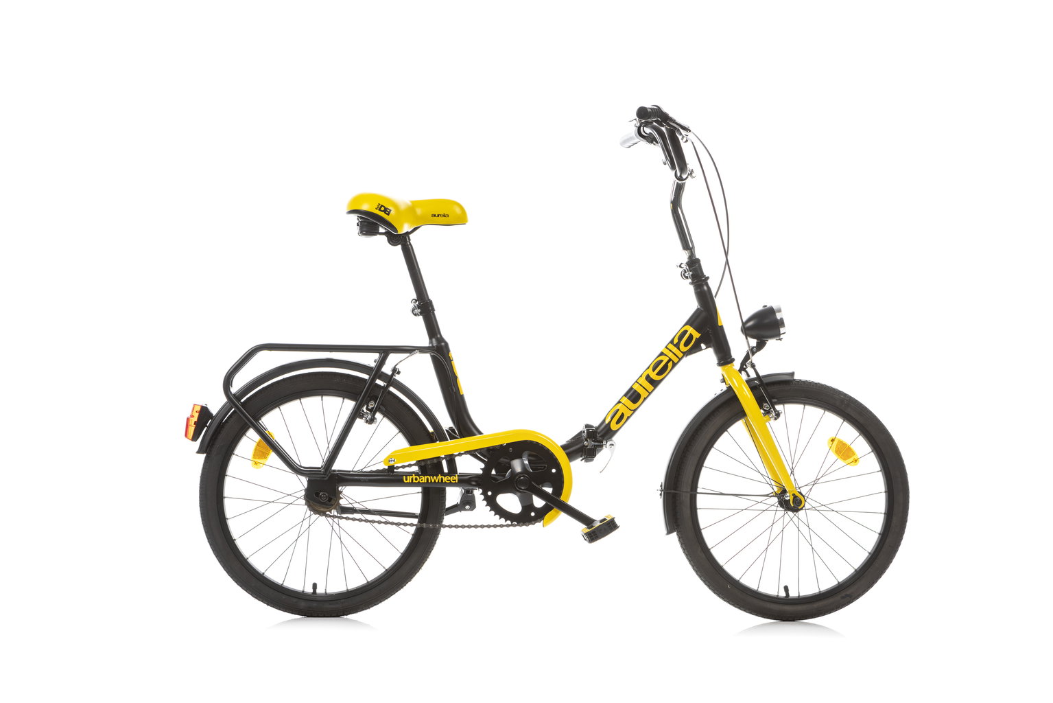 Sulankstomas dviratis AURELIA Folding 321, 20", juodas/geltonas-0