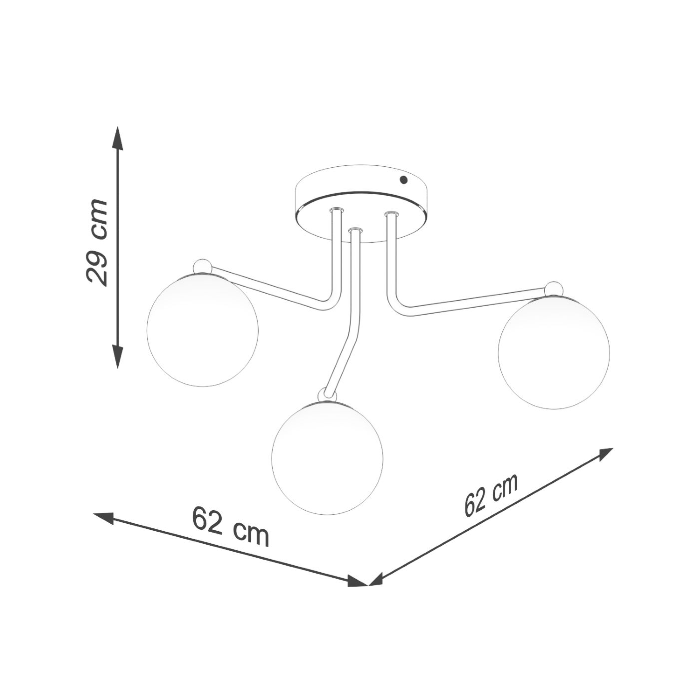 Lubinis šviestuvas SOLLUX ASTRAL 3, G9, 3 x max 8W LED, balta - 8