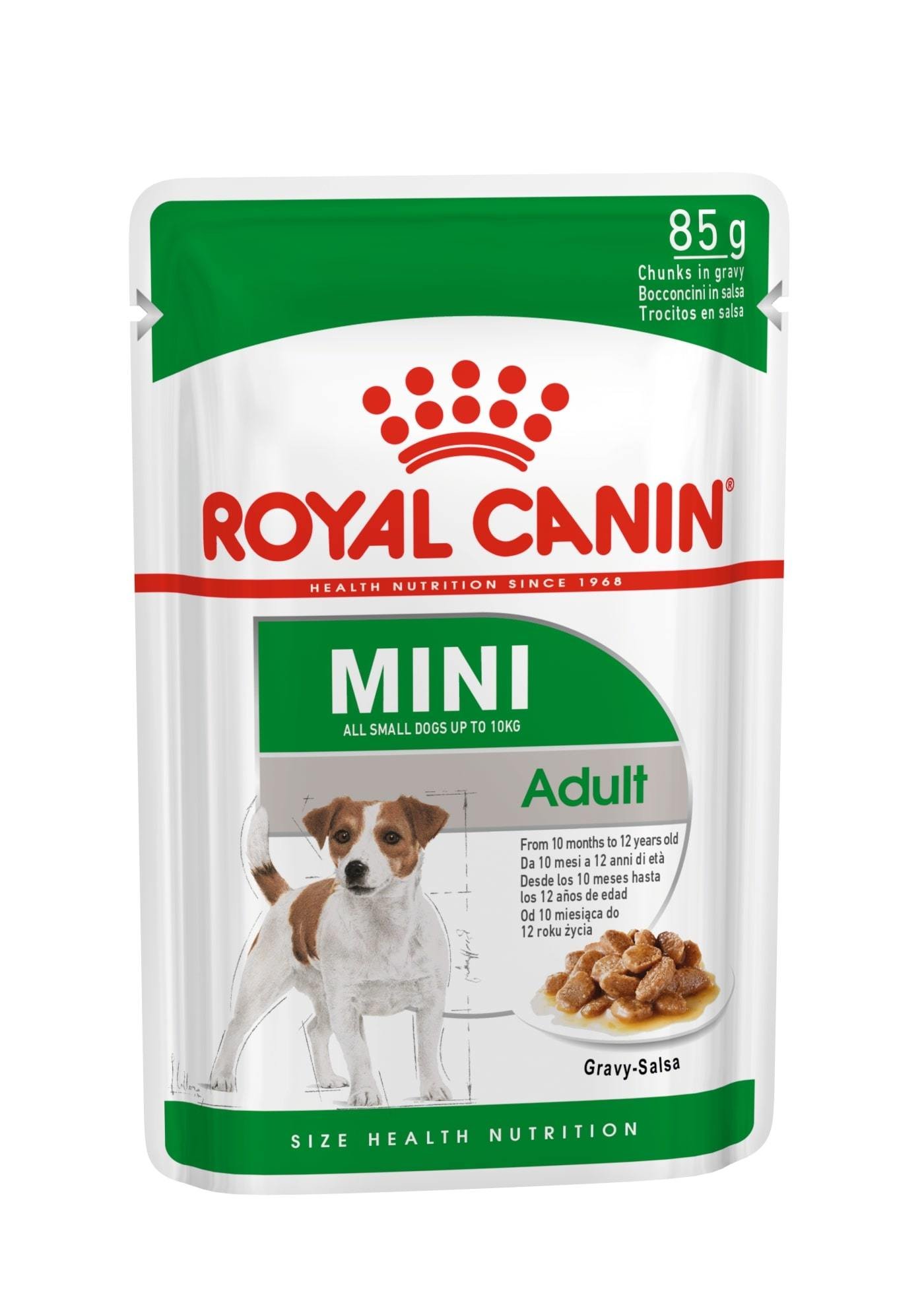 Šlapias suaugusių šunų ėdalas ROYAL CANIN MINI ADULT WET, 85 g x 12 vnt.