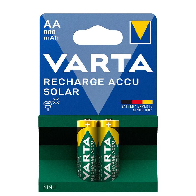 Įkraunami elementai VARTA Recharge, AA 800, nikelio, 2 vnt-0