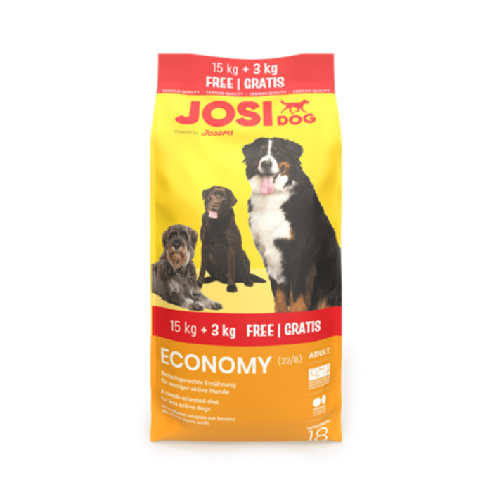 Sausas šunų ėdalas JOSIDOG Economy, 15 + 3 kg-0