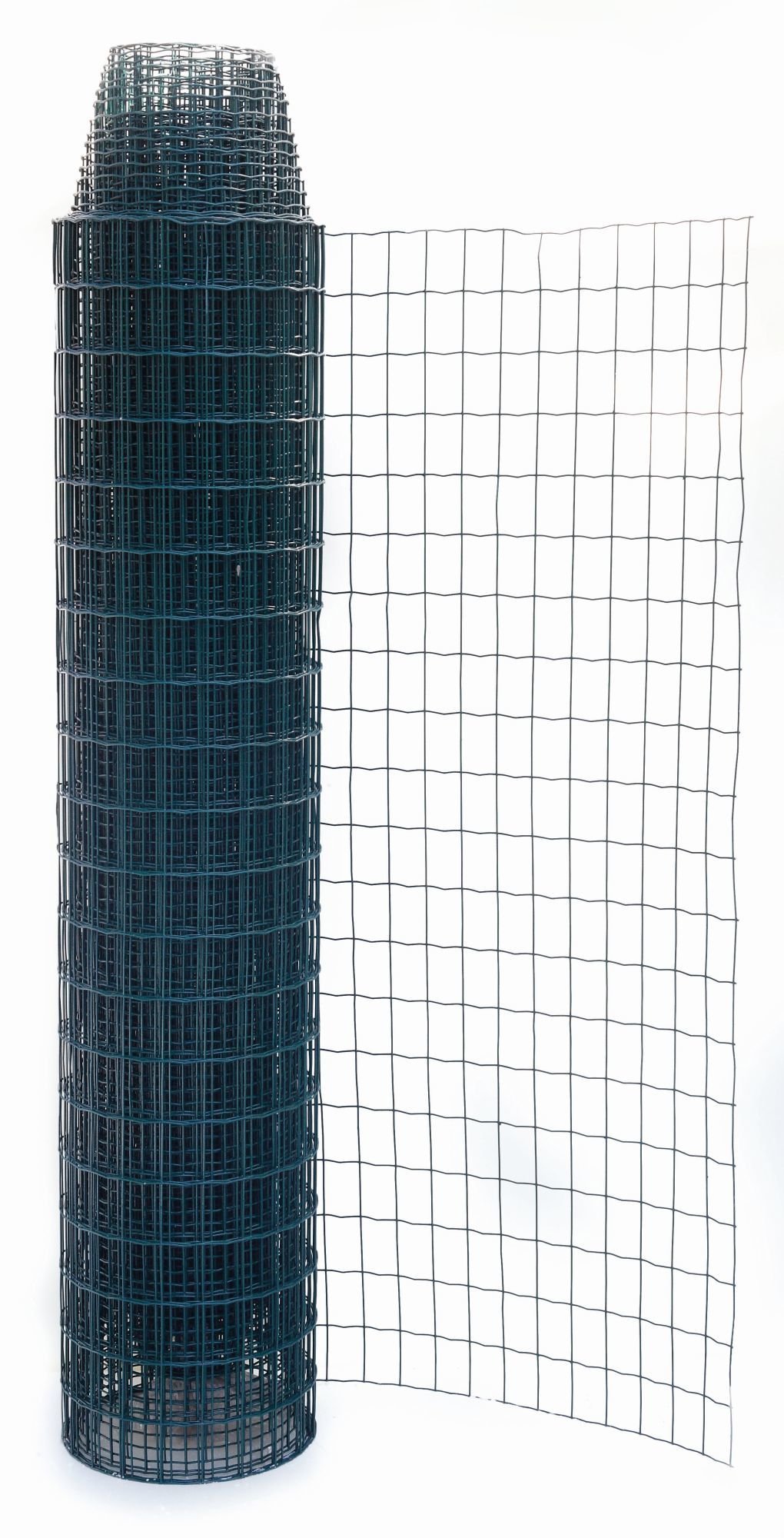 Tvoros tinklas, virintas, PVC, žalios sp., 100 x 75 x 2,2 mm x 1,2 x 25 m