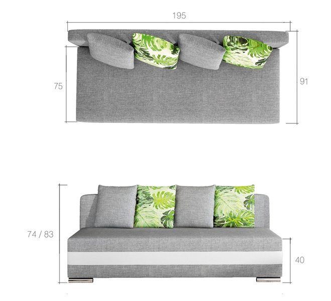 Sofa Calia, pilka - 7